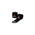 Black IMPACT hand wraps, rolled and unrolled